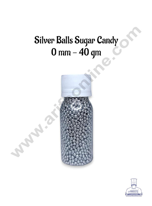 CAKE DECOR™ Balls Sugar Candy Silver - 0 - 40 gms