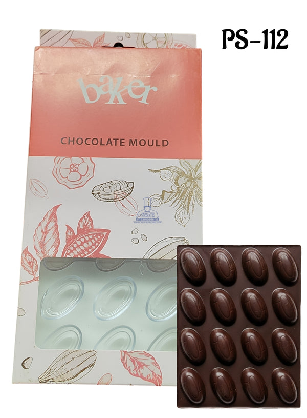 CAKE DECOR™ Regular Bakers 21-Cavity Oval Shape Chocolate Mold |SBPS-112|1 Piece|