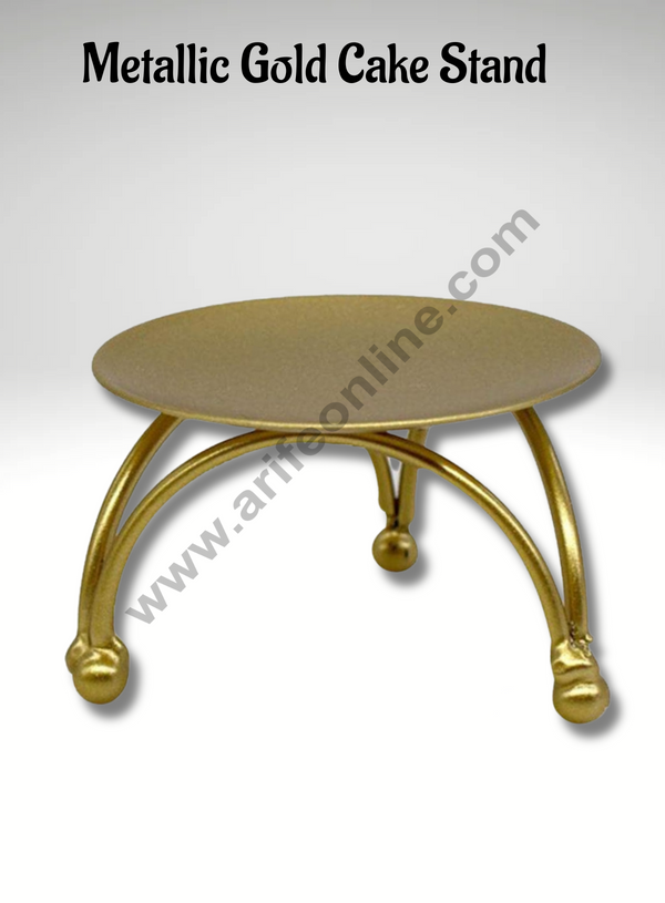 CAKE DECOR™ Small Metallic Gold Cake Stand  | Dessert Stand