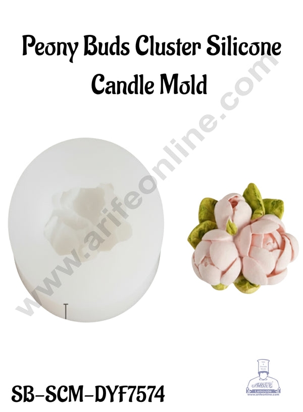 CAKE DECOR™ Peony Buds Cluster Silicone Candle Mold │SB-SCM-DYF7574│