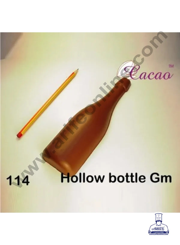 CAKE DECOR™ 1 Cavity PVC Chocolate Mould  | Hollow Bottle Shape(1 pcs pack)