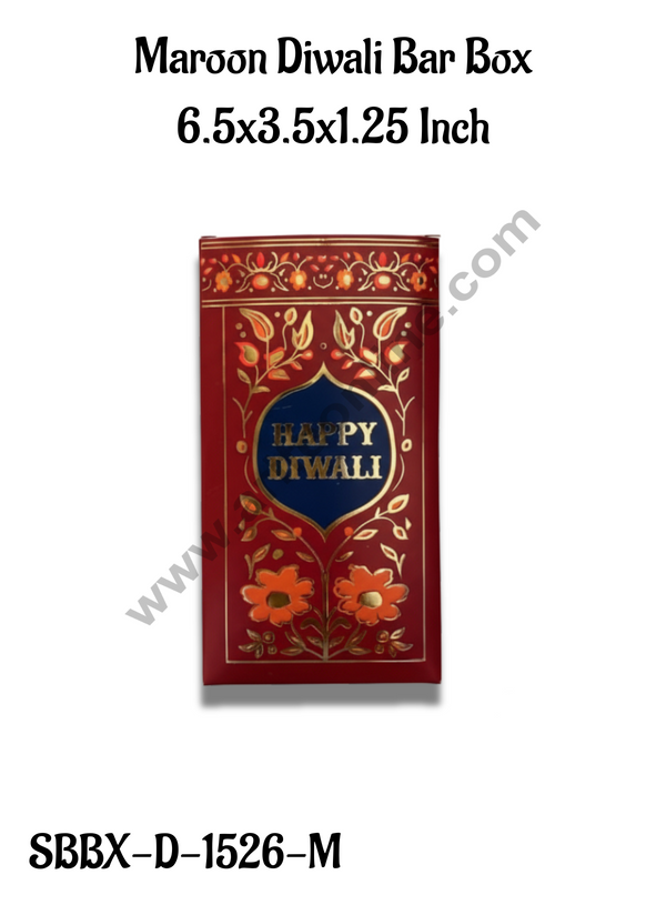 Maroon Diwali Chocolate Bar Box  (Pack of 10 Pcs ) CAKE DECOR™