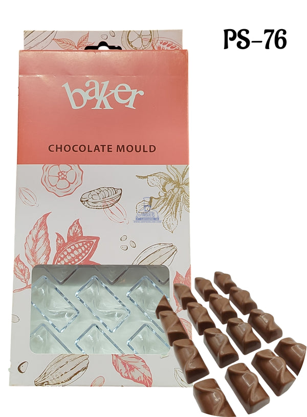 CAKE DECOR™ Regular Bakers 21-Cavity Polycarbonate Faceted Diamond Chocolate Mold |SBPS-76 |1 Piece|