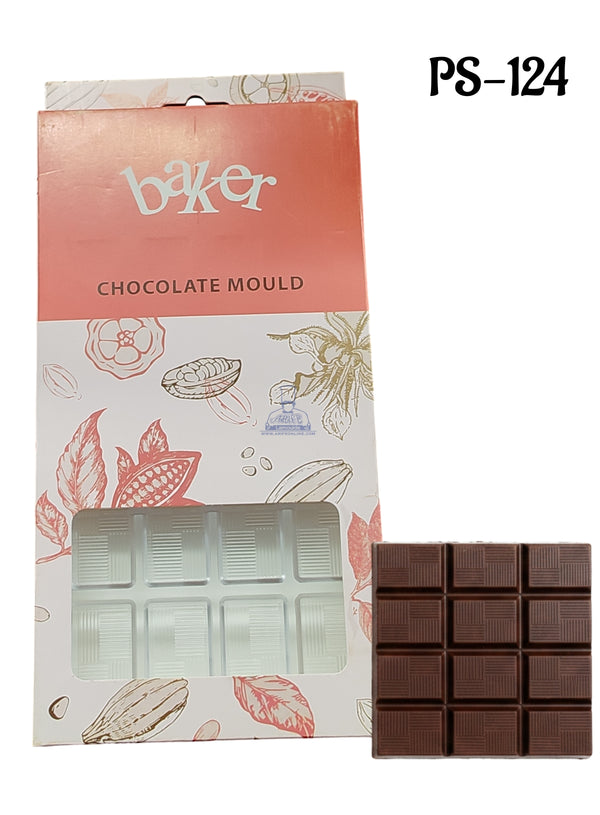 CAKE DECOR™ Regular Bakers 20-Cavity Polycarbonate Geometric Bar Chocolate Mould |SBPS-124|1 Piece|
