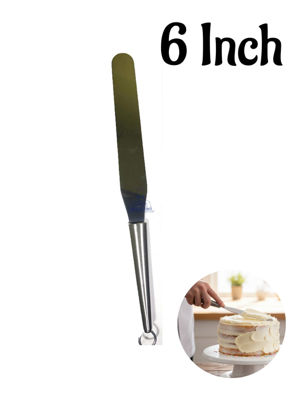 CAKE DECOR™ Stainless Steel Cake Palette Knife Icing Spatula With Steel Handle- 6 inch/ 1 Piece