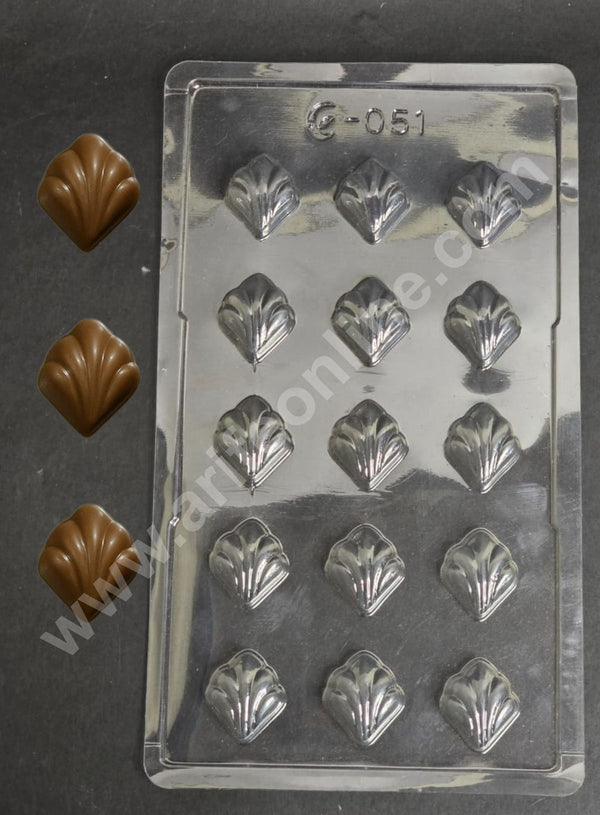 15 Cavity Shell Shape Mould PVC Chocolate mould (1 pcs pack) E-051- CAKE DECOR™