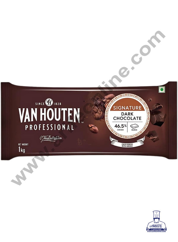 Van Houten - Dark Couverture Chocolate Slab - 46.5 Percent - 1kg