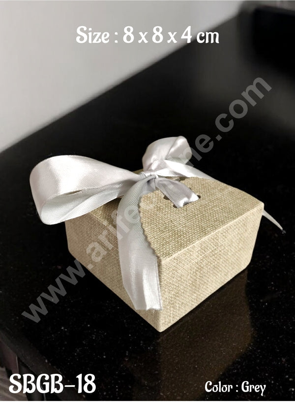 CAKE DECOR™ Goodie Bag For Hampers | Chocolate Box Hamper Box 10 Pcs Pack - Grey SBGB-18-Gr