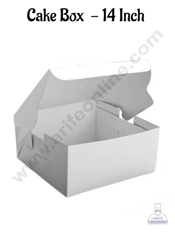 CAKE DECOR™ White Cake Boxes Pack of 10 Pieces - 14 Inch