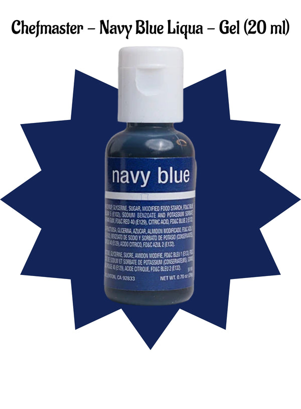 ChefMaster Liqua-Gel Navy Blue .70 oz Food Color (20 ml)