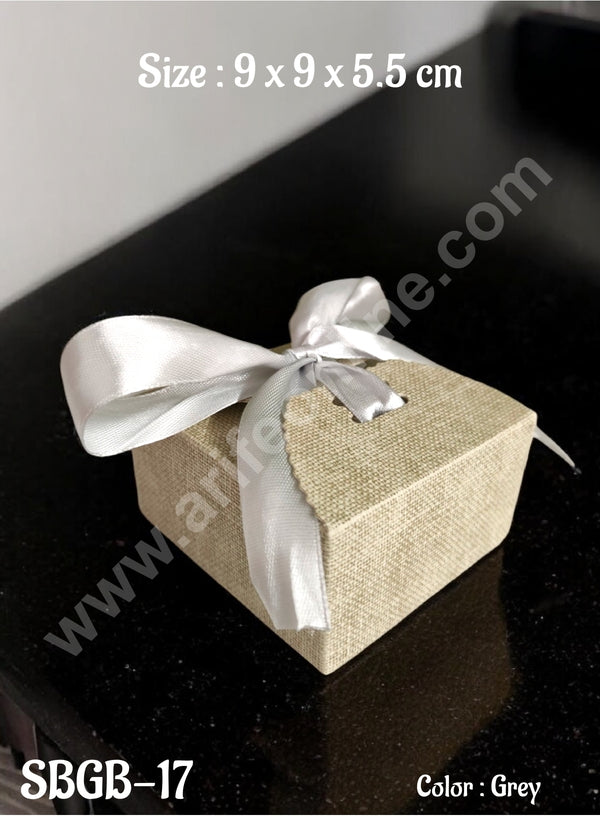 CAKE DECOR™ Goodie Bag For Hampers | Chocolate Box Hamper Box 10 Pcs Pack - Grey SBGB-17-Gr