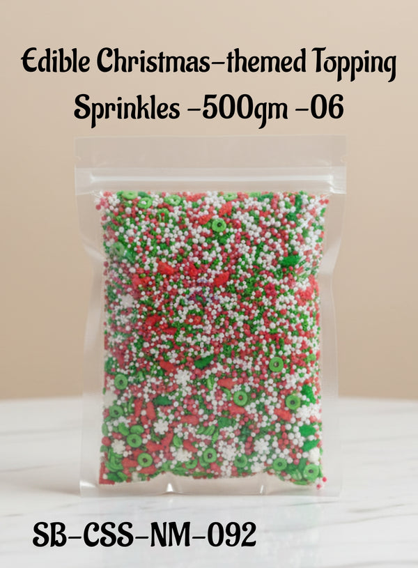 CAKE DECOR™ Edible Christmas-themed Topping Sprinkles - 500gm - 06