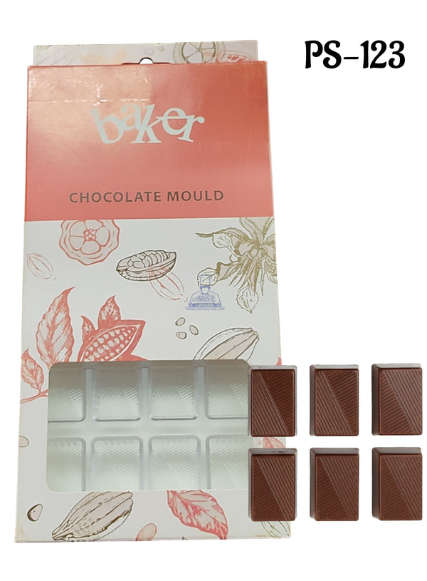 CAKE DECOR™ Regular Bakers 20-Cavity Polycarbonate Square Praline Mold |SBPS-123|1 Piece|