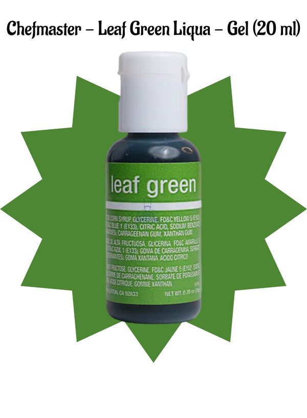 Chefmaster Liqua-Gel Leaf Green .70 oz Food Color (20 ml)
