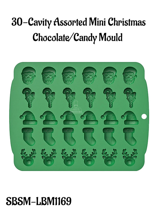 CAKE DECOR™ 30-Cavity Assorted Mini Christmas Chocolate/Candy Mould - SBSM-LBM1169