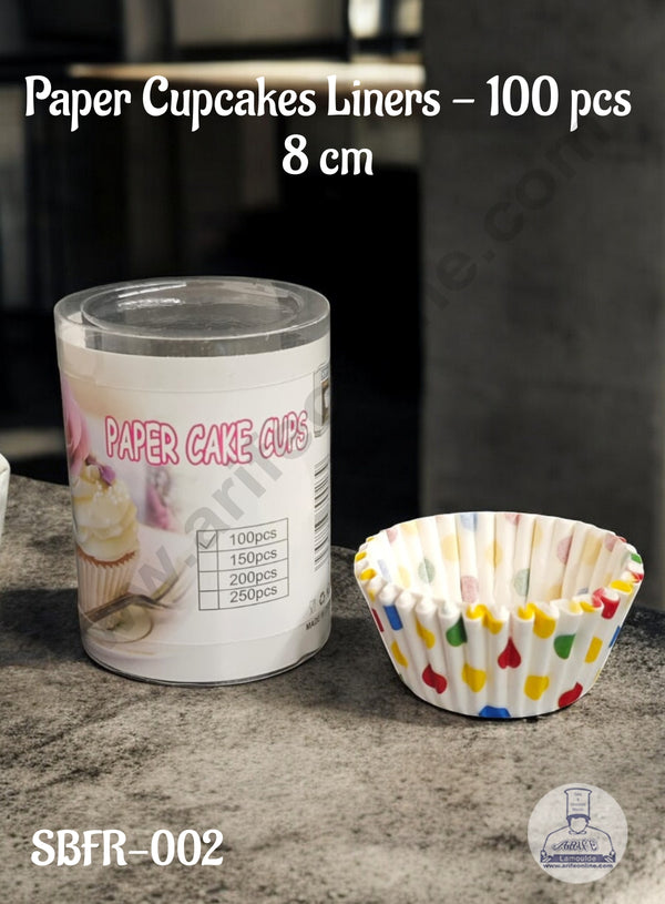 Cake Decor™ Paper Cupcakes Liners - 8 cm - SBFR-002 - (100 Pcs)