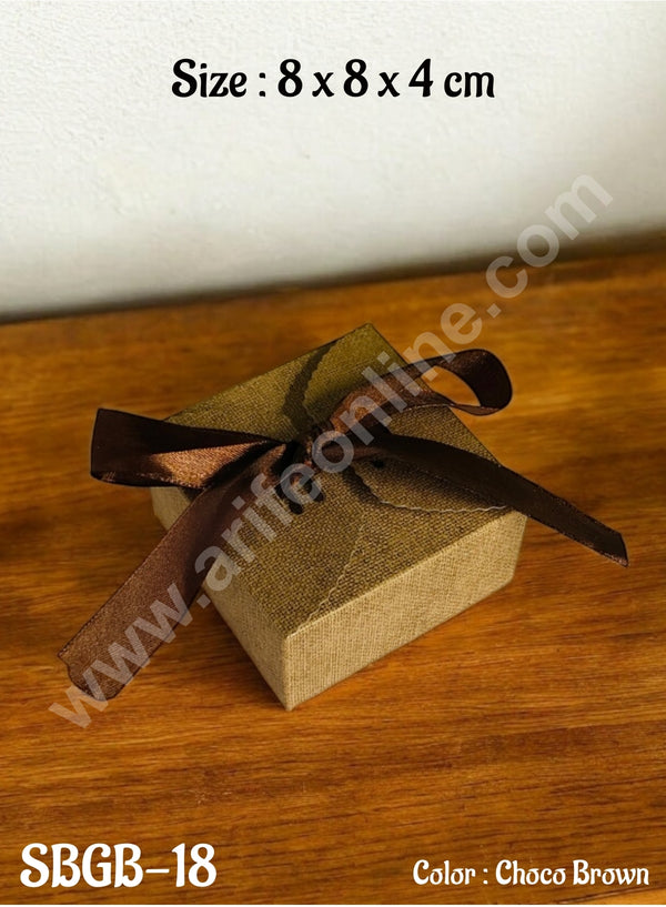 CAKE DECOR™ Goodie Bag For Hampers | Chocolate Box Hamper Box 10 Pcs Pack - Choco Brown SBGB-18-CBr