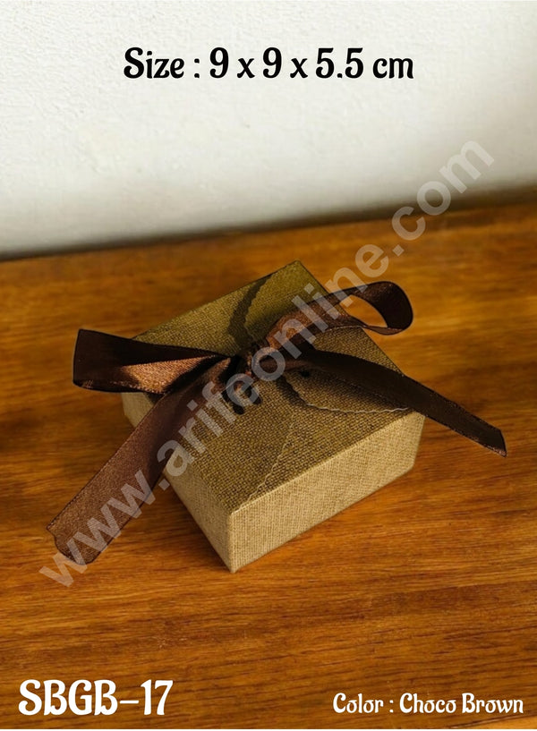 CAKE DECOR™ Goodie Bag For Hampers | Chocolate Box Hamper Box 10 Pcs Pack - Choco Brown SBGB-17-CBr