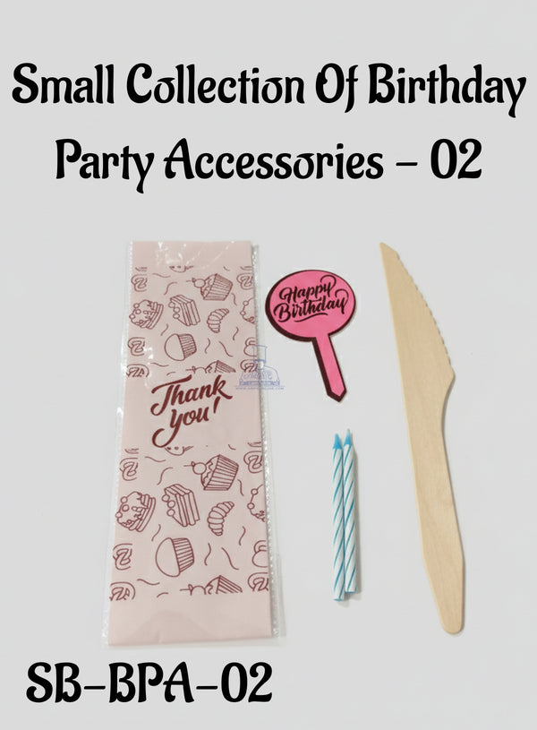 CAKE DECOR™ Small Collection Of Birthday Party Accessories - 01 (SB-BPA-02)