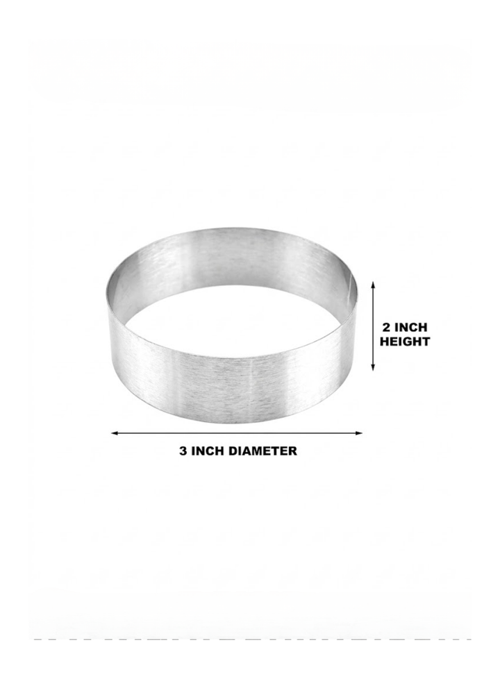 Home Cake Decor Round Cake Ring and Burger Ring Stainless Steel Heavy ...