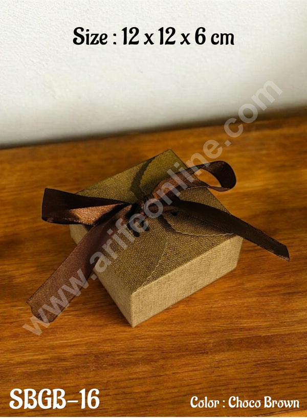 CAKE DECOR™ Goodie Bag For Hampers | Chocolate Box Hamper Box 10 Pcs Pack - Choco Brown SBGB-16-CBr