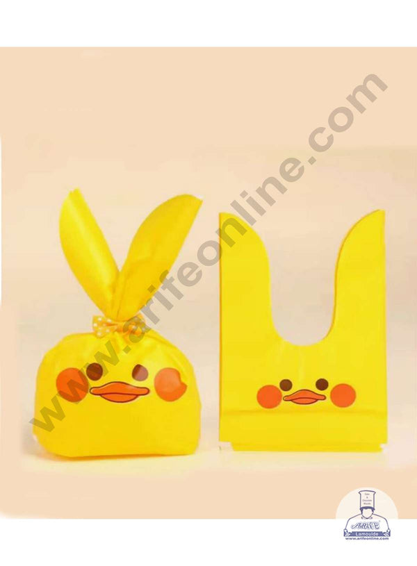 CAKE DECOR™ 10 Pcs Small Rabbit Ear Candy Gift Bags | Cute Plastic Bunny Goodie Bags | Candy Bags for Kids
