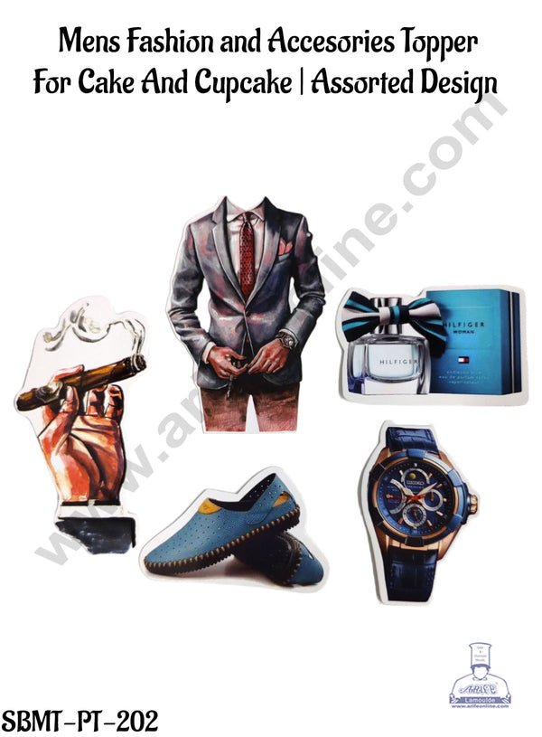 CAKE DECOR™  Mens Fashion and Accesories Topper  For Cake And Cupcake | Assorted Design  (SBMT-PT-202)