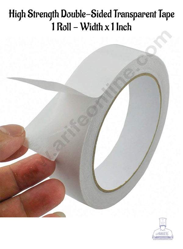 CAKE DECOR™ 1 Roll sparHigh Strength Double-Sided Tranent Adhesive Tape - Width x 1 Inch