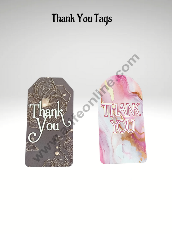 Cake Decor™ Thank You Tags for Celebrating Custom Wedding Favor Hang Tag | Paper Gift Tags