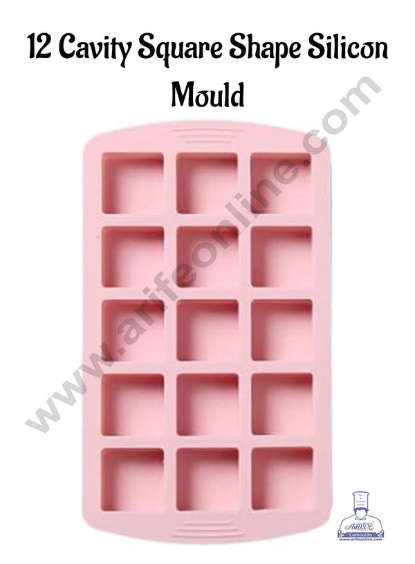 15 Cavity Square Shape Silicon Mould Silicon Cupcake Mould - CAKE DECOR™