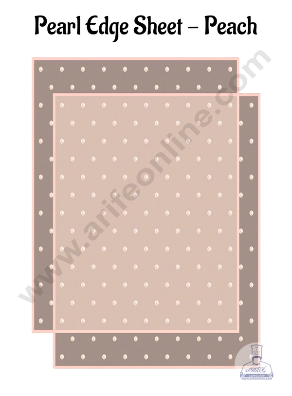 Pearl Edge Design Korean Wrapping Sheet | Premium Flower Wrapper (Peach)- CAKE DECOR™