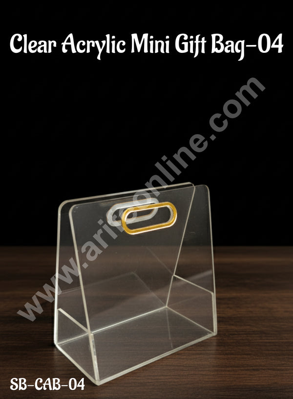 CAKE DECOR™  Clear Acrylic Mini Gift Bag-04 │SB-CAB-04 │