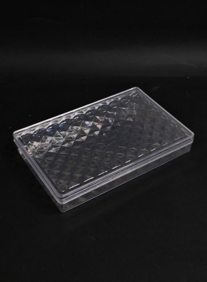 Home Transparent Acrylic Rectangle Diamond Tiramisu Dessert Container ...