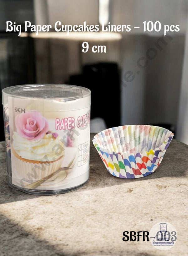 Cake Decor™ Paper Cupcakes Liners - 9 cm - SBFR-003 - (100 Pcs)