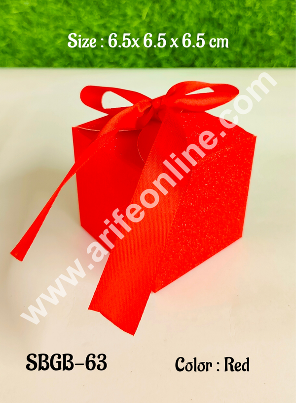 CAKE DECOR™ Goodie Bag For Hampers | Chocolate Box Hamper Box 10 Pcs Pack - Red (SBGB-63)