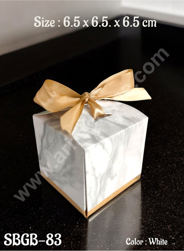 CAKE DECOR™ Goodie Bag For Hampers | Chocolate Box Hamper Box 10 Pcs Pack - White SBGB-83-W