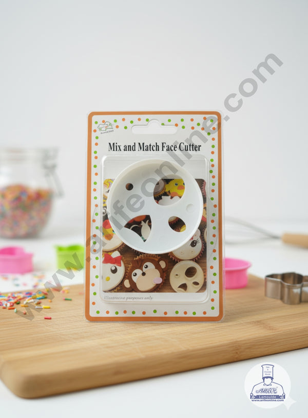 Cake Decor 1 Pc Mix and Match Funny Face Plastic Fondant Cutter Gumpaste Cutter