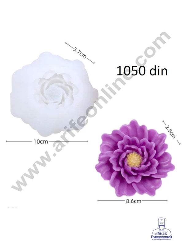 3D Silicon 1 Cavity Mini Peony Flower Design Shape Silicon Candle Mould, Silicon Soap Mould (SBSP-DYF7360) - CAKE DECOR™