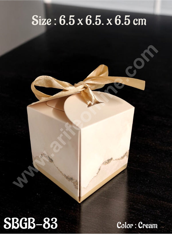 CAKE DECOR™ Goodie Bag For Hampers | Chocolate Box Hamper Box 10 Pcs Pack - Cream SBGB-83-Cr