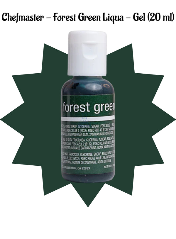 Chefmaster Liqua-Gel - Forest Green .70 oz Food Color (20 ml)