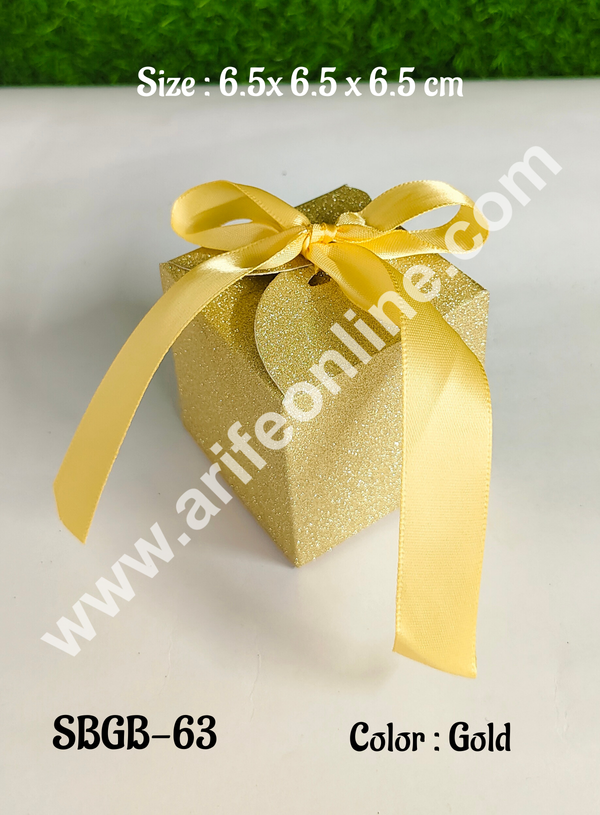 CAKE DECOR™ Goodie Bag For Hampers | Chocolate Box Hamper Box 10 Pcs Pack - Gold (SBGB-63)