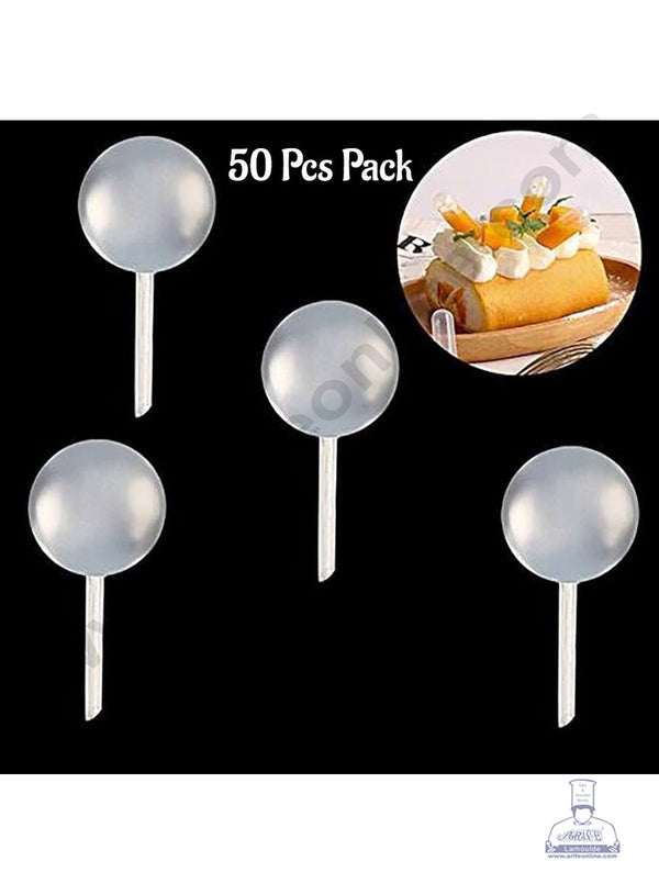 Cake Decor Plastic Mini Squeeze Transfer Pipettes Balls Suitable for Chocolate, Cupcakes, Strawberries, Ice Cream, Cakes (4ml Pack of 50)