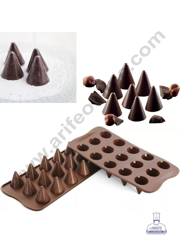 CAKE DECOR™ 15-Cavity Cone Shape Silicone Chocolate Mould - D0750