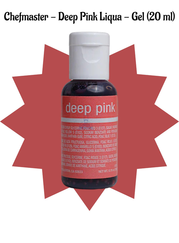 Chefmaster Liqua-Gel Deep Pink .70 oz Food Color (20 ml)