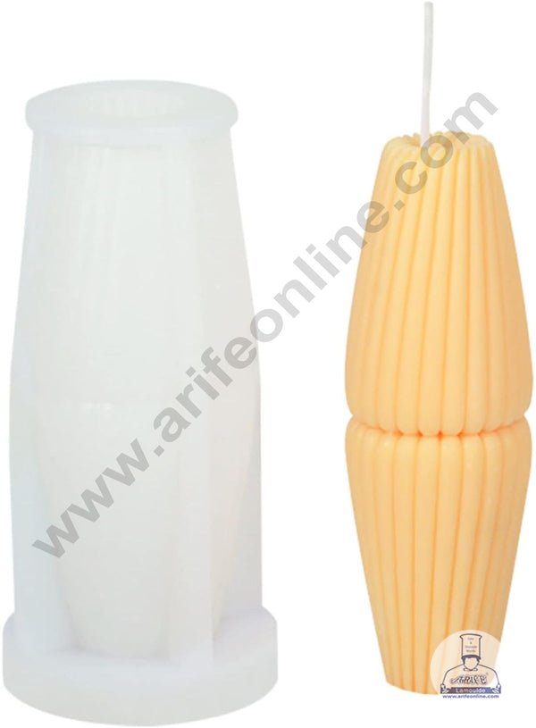3D Silicon 1 Cavity Tall Twirl Candle Shape Silicon Candle Mould, Silicon Soap Mould (SBSP-DYF7000) - CAKE DECOR™