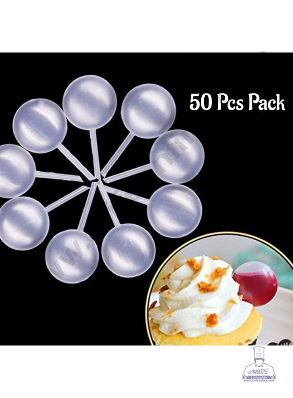 Cake Decor Plastic Mini Squeeze Transfer Pipettes Suitable for Chocolate, Cupcakes, Strawberries, Ice Cream, Cakes,Round Shaped (4ml Pack of 50)