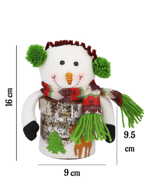 Rustic Snowman Decorative Storage Jar | 1 Piece Pack - CAKE DECOR™