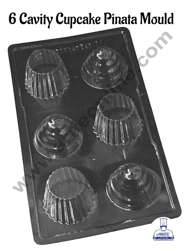 6 Cavity Pinnata Cupcake Shape Mould PVC Chocolate mould (1 pcs pack) E-Pinnata - CAKE DECOR™