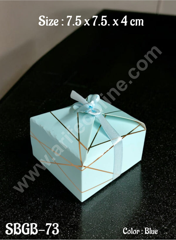 CAKE DECOR™ Goodie Bag For Hampers | Chocolate Box Hamper Box 10 Pcs Pack - Blue SBGB-73-B