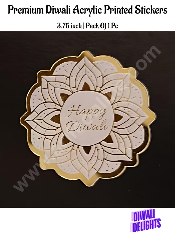 Cake Decor™ Premium Printed Diwali Acrylic Stickers For Hampers Cake and Cupcakes Toppers ( SBMT-DPremium-008 )